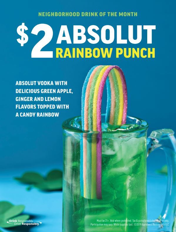 Applebee's 2 Drink of the Month Is Topped With a Candy Rainbow MyRecipes